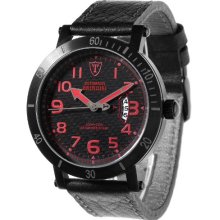 Detomaso Brindisi Men's Quartz Watch With Black Dial Analogue Display And Black Leather Strap Dt1003-E