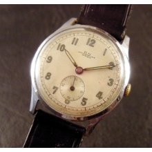 Dh Swiss Vintage Military Mechanic Wristwatch High Grade From 40 S' Serviced