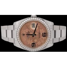 Diamond bezel rolex datejust ladies & gents watch SS