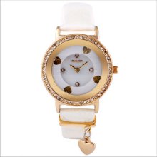 Diamond Case Ladies Watch 2 Hands Vibrating Face Cute Pendant Luxury 71065