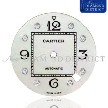 Diamond White Mother Of Pearl Dial For Cartier Pasha C 35mm Watch -sku2