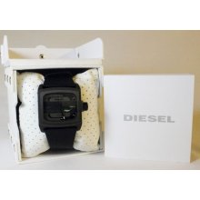 DIESEL Black Leather Strap 50m Mens Watch MSRP $140