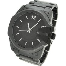 Diesel Date Gun Metal Ceramic 100m Mens Watch Dz1516