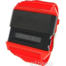 Diesel Men Digital Silicone Young Blood Watch Red Dz7198 + 2 Yr Warranty