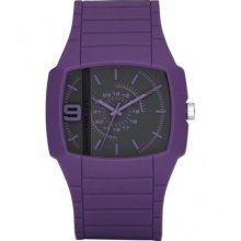 Diesel Unisex Purple Analogue Watch Dz1385 With Silicone Strap