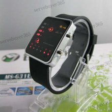 Digital Sport Binary Style Led Light Watch Wristwatch