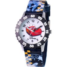 Disney/Pixar Cars Lightning Mcqueen Stainless Steel Time Teacher Watch