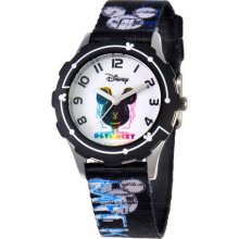 Disney Tween Mickey Mouse Kids Japanese Quartz Printed Nylon Strap Watch