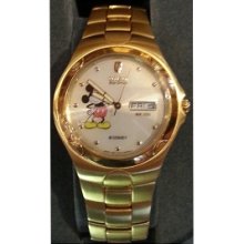 Disney Wrist Watch - Mickey Mouse - Citizen Eco-Drive for Men - Gold