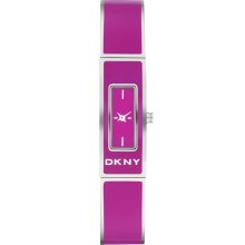 DKNY Enamel Bangle Watch Fuchsia