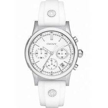 Dkny Ny8170 White Strap Chronograph Ladies Watch