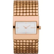 Dkny Watch Ny8354 Lady Rosegold Cuff Bangle With Rosegold Dots Newest