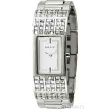 Dkny Women Stainless Steel Crystal Bracelet Watch Ny4415 Nib+ 2yr Warranty $165