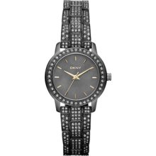 Dkny Women's Two-tone Stainless Steel Black Dial Quartz Watch