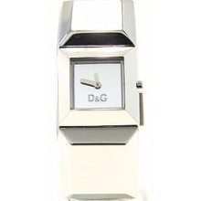 DOLCE GABBANA DW0272 D G Dance Silver tone Leather Band Ladies Watch