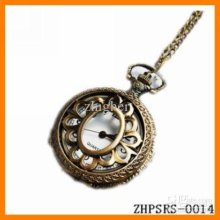 Drop Shipping 12 Pcs/lot Antique Sunflower Pocket Watch Pendant Neck