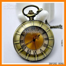 Drop Shipping 12 Pcs/lot Unique Sun Tan Pocket Pocket Watch Pendant