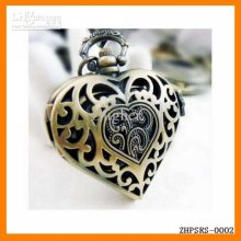 Drop Shipping 12pcs/lot Vintage Hollow Heart Pendant Necklace Watch