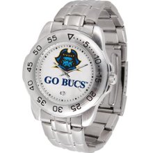 East Tennessee State Buccaneers Mens Sports Steel Watch