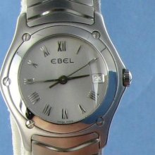 Ebel 9087f21/7225 Classic Wave Silver Roman Dial 27mm Ladies Watch