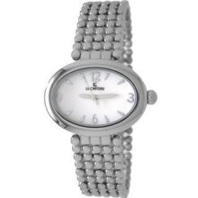 Elegant Women's Le Chateau Watch Oval Shaped 5413l-wht