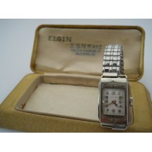 Elgin Art Deco 15 Jewels 14kt Gold Filled Flex Band Womens Watch c 1930 Estate Find