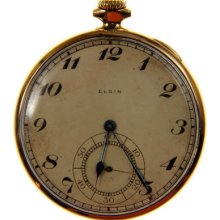 Elgin Gm Wheeler 12 Size 17 Jewels Open Face Case Pocket Watch Working