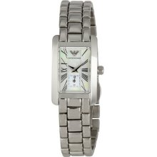 Emporio Armani Ar0171 Women's Classic Mop Dial Silver Tone Stainless Steel Watch