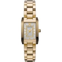 Emporio Armani Ar3172 Classic Gold Plated 20mm Women Watch 32 Genuine Diamonds