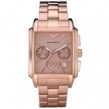 Emporio Armani Chronograph Rose Gold Stainless Steel Ar0322