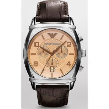 Emporio Armani Leather Mens Watch AR0348 ...