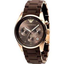 Emporio Armani Midsize Chronograph Rose-gold Watch AR5891