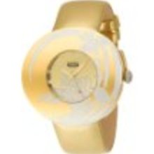 EOS New Zoo York Women's 53SGLDSIL Jasmine Gold Leather Strap