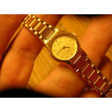 Estate Find Ladies Pulsar Watch Gold Dial Stunning