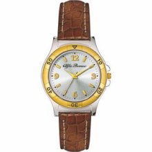 Europa Men`s Two-tone Elegant Watch With Leather Strap