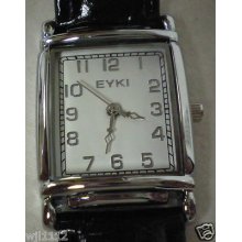 Eyki Quartz Woman's & Boy's Wrist Watch White Dial Silver Hands/numbers Mint