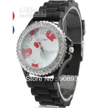 Factory Price Watches Lovely Heart Shape Ladies Girls Crystal Diamon