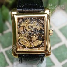 Fashion Luxury Men Leather Mechanical Watch, Dress Sport Wristwatch