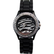 Fashion Quartz Ladies Womens Silicone Band Crystal Jelly Wristwatch Watches