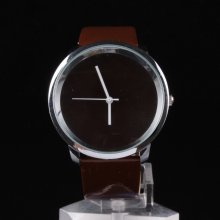 Fashion Simple Mens Ladies Sports Quartz Wrist Watch Leather Strap 8 Color