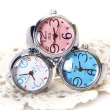 Fashion Stainless Steel Band Lady Women Girls Gift Quartz Ring Watch +box