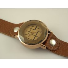 Fashionable handmade pure leather watch creative dial 4