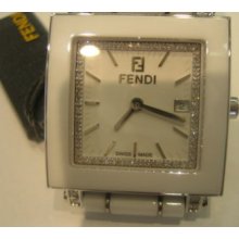 Fendi Swiss Women's Watch Sapphire Hitek White Ceramic Diamond Original Edition