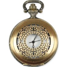 Filigree Mini Pocket Watch - Antique Brass-Vintage/Classic