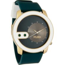 FLuD Watches - The Exchange - Green/ White/ Gold - Watch - Green O/S