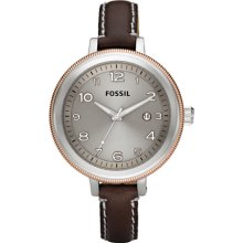 Fossil Bridgette Grey Dial Ladies Watch AM4304