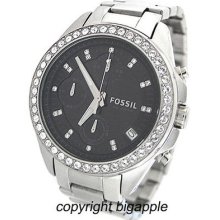 Fossil Chronograph Crystal Date 100m Ladies Watch