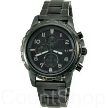 Fossil Dean Fs4646 | Chronograph | Metal Bracelet | Black Dial | 45mm |