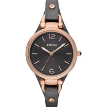 Fossil Georgia Leather Ladies Watch ES3077