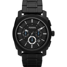 Fossil 'Machine' Chronograph Bracelet Watch, 45mm Black